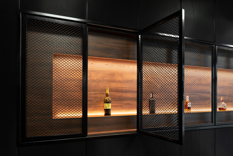 Cremaschi Accademy; arch Davide Beretta; interior; retail; winery; industrial; perforated sheet